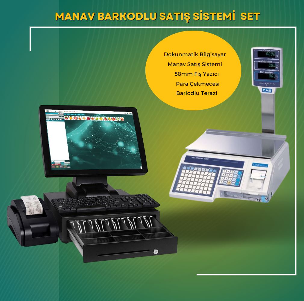 Manav barkodlu satış sistemi  set